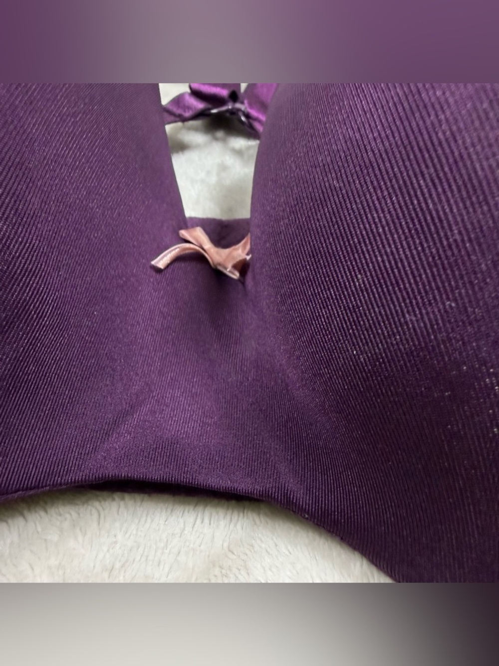 Lane Bryant Cacique Lightly lined balconette T-Shirt Bra in Deep Plum SZ:44D - Picture 6 of 8